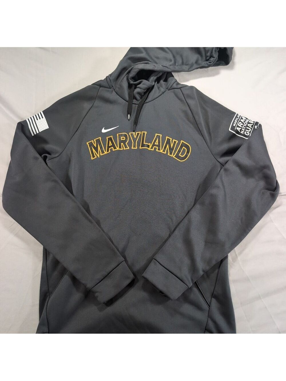 Nike Maryland Army National Guard Gray Dri-FIT Hoodie Sweatshirt Small